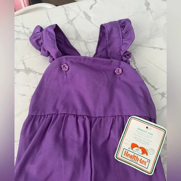Vintage  Healthtex Overalls NWT | Purple Girls 3T - Picture 2 of 4